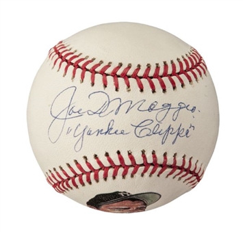 Joe DiMaggio Single-Signed Baseball Inscribed "Yankee Clipper" (Rarely Seen)